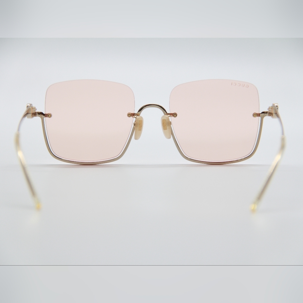 NEW GUCCI SUNGLASSES GG1279S 005 WOMEN PINK EYEWEAR - Picture 8 of 12
